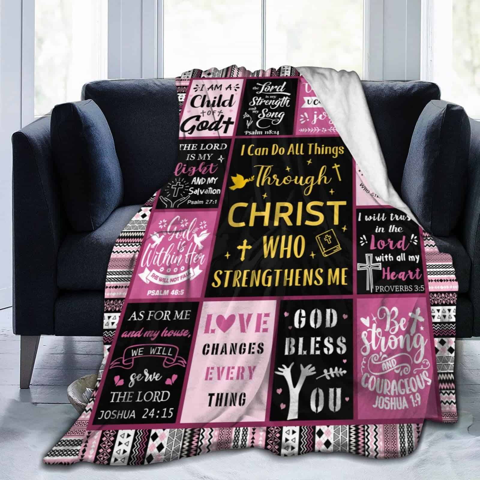 Manta Cristiana para Pensamientos Inspiradores Versículos - Imagen 3