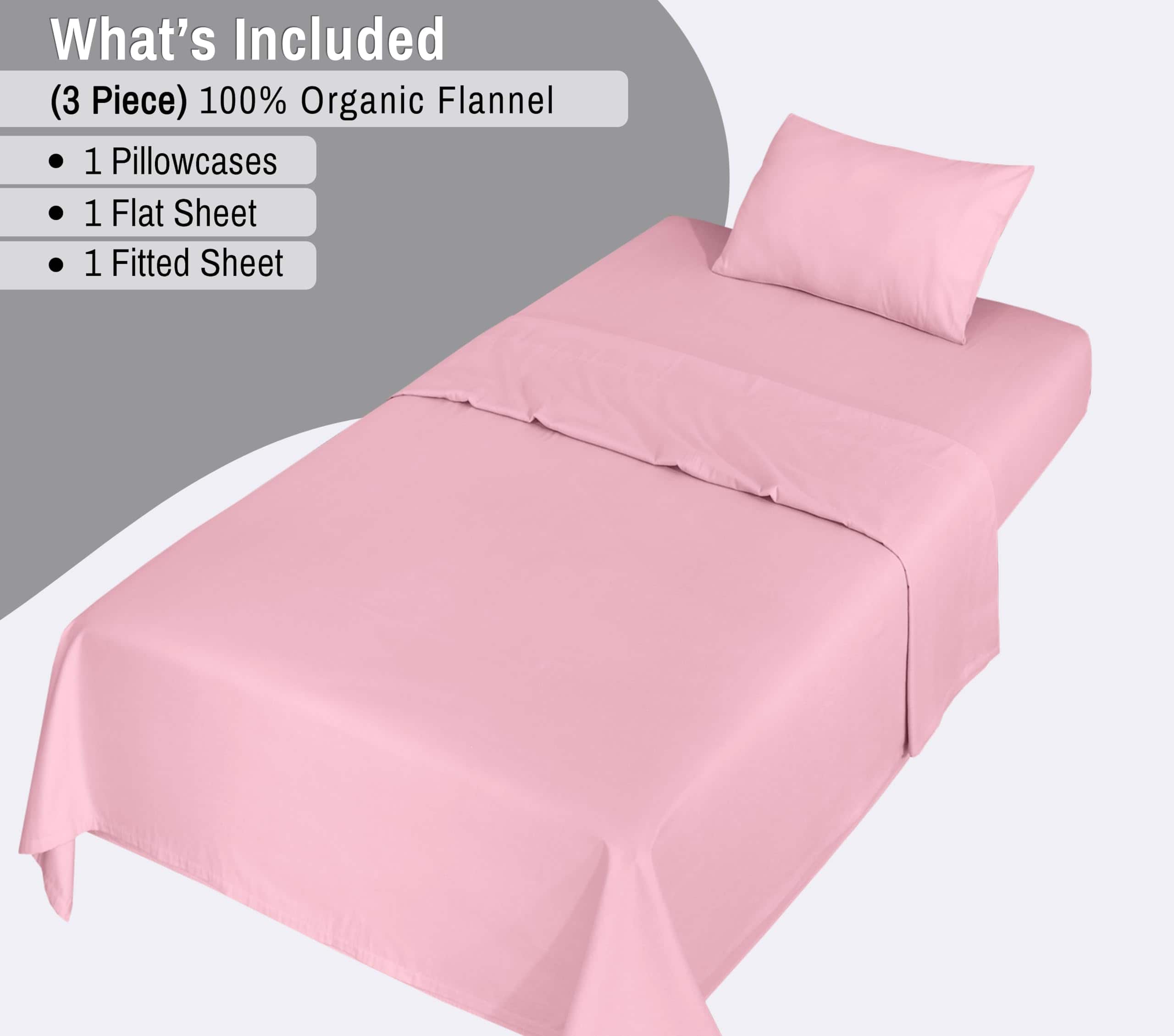 Juego de sábanas de franela orgánica RUVANTI tamaño Twin XL - Imagen 8