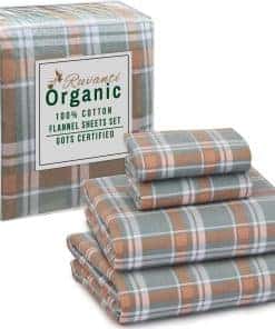 Juego de sábanas 100% algodón orgánico RUVANTI Queen Size -