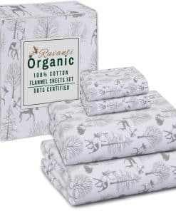 Juego de sábanas de franela orgánica King Size - 100%