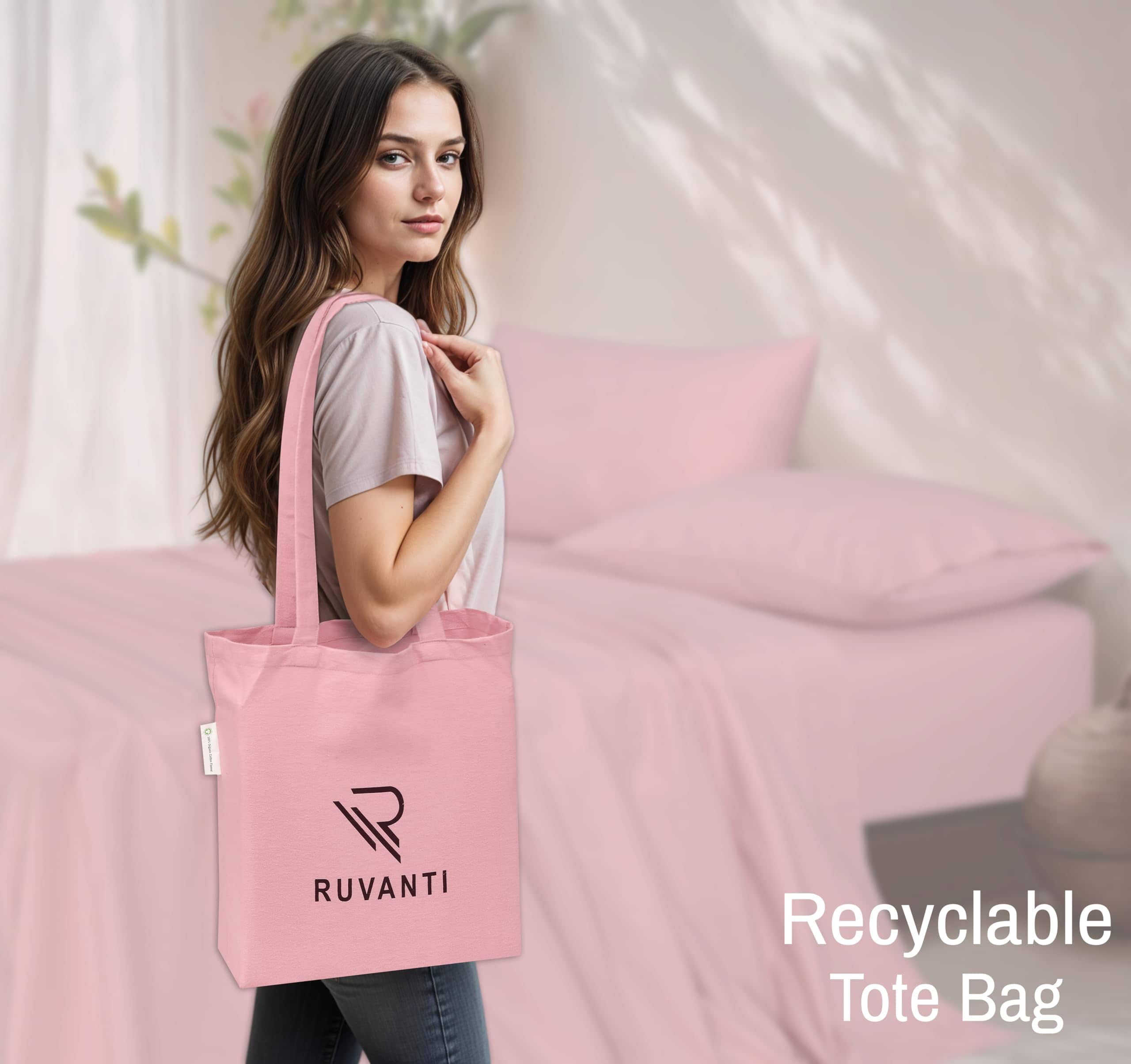 Juego de sábanas de franela orgánica RUVANTI tamaño Twin XL - Imagen 9