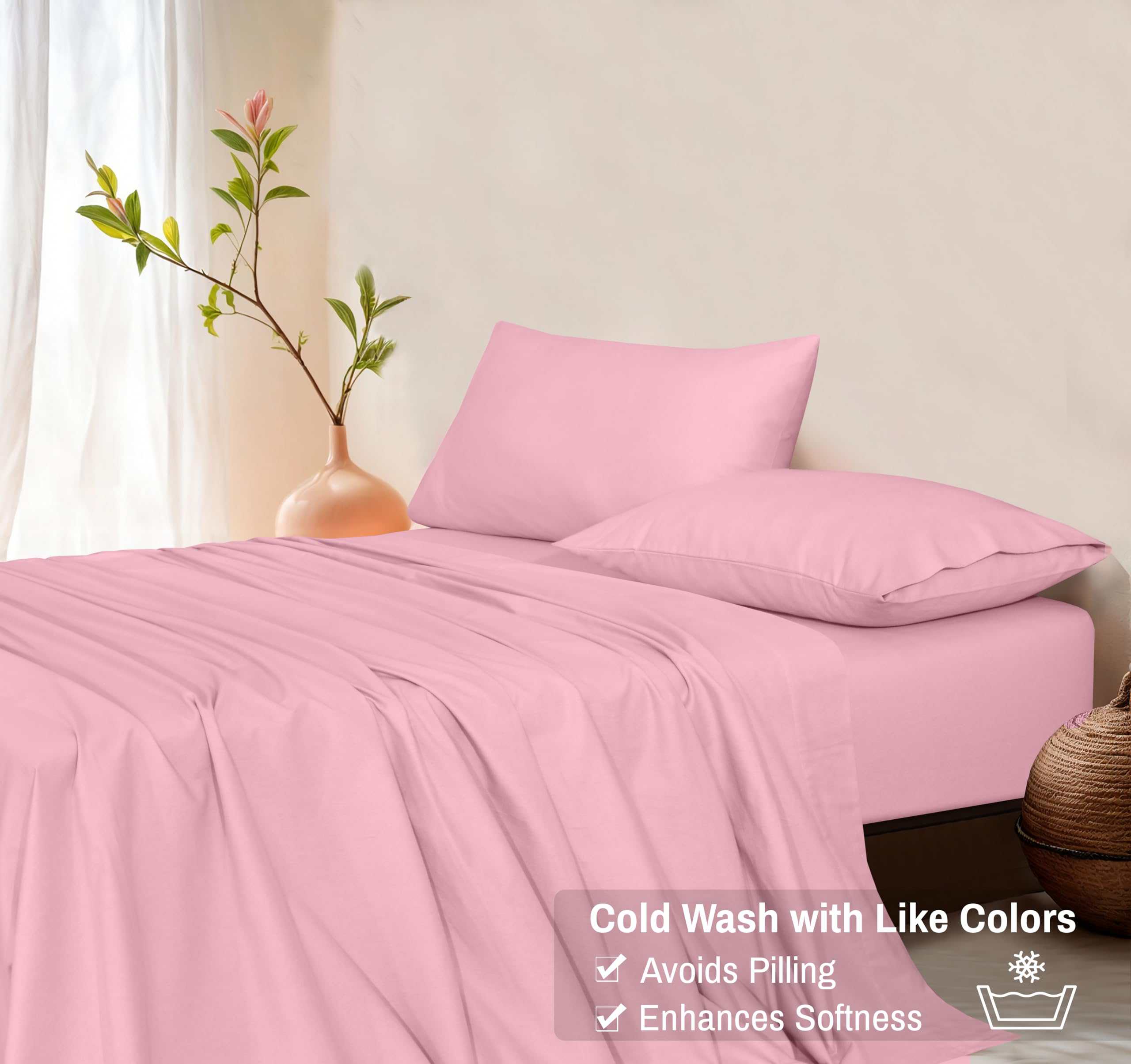 Juego de sábanas de franela orgánica RUVANTI tamaño Twin XL - Imagen 6