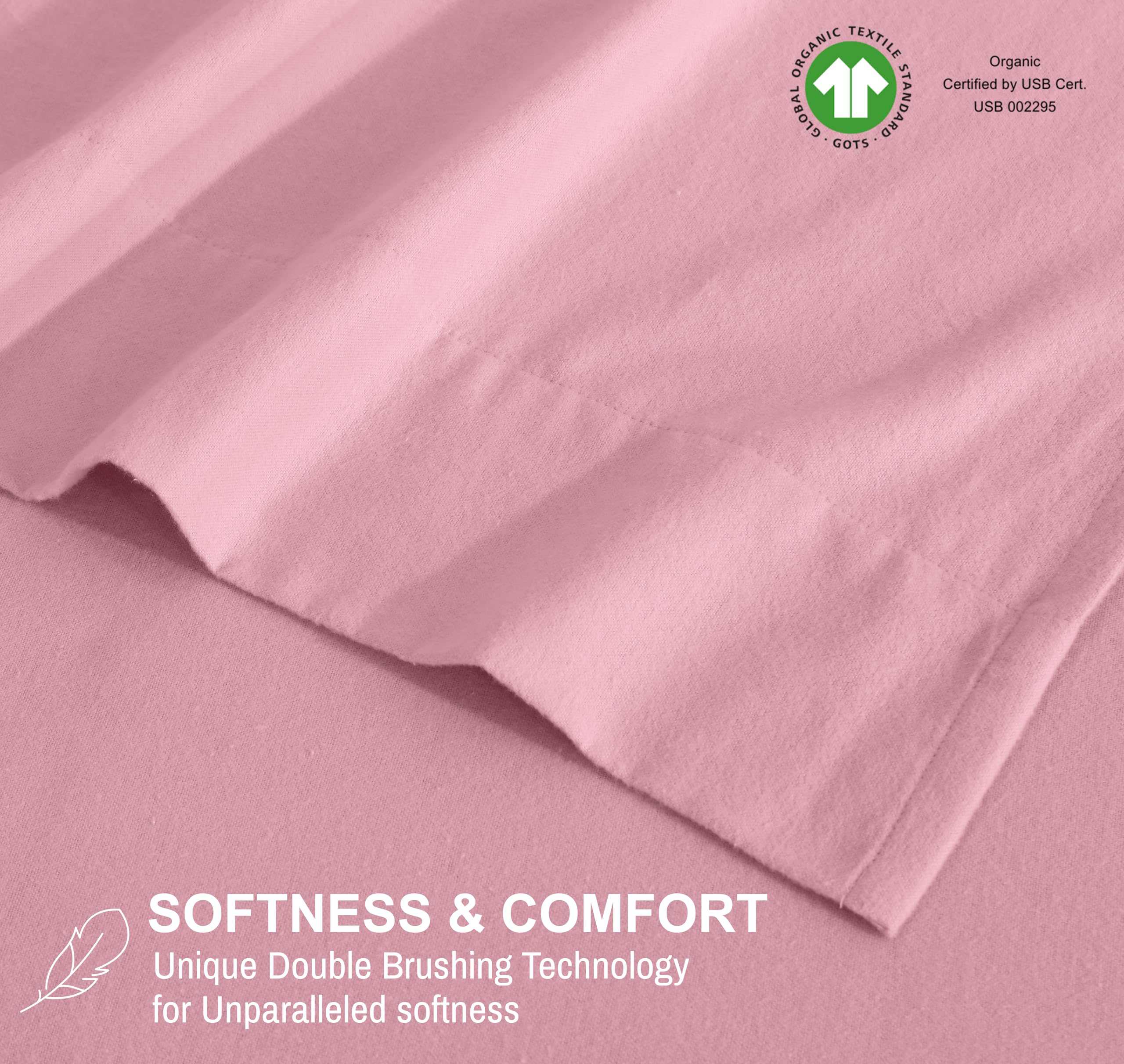 Juego de sábanas de franela orgánica RUVANTI tamaño Twin XL - Imagen 5