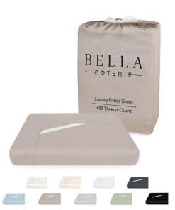 Sábana Ajustable de Bambú de Lujo Bella Coterie -Dune