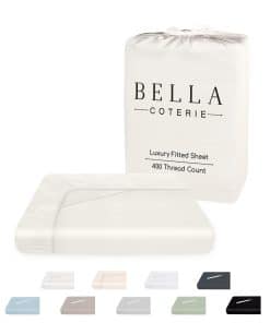 Sábana Ajustable de Bambú de Lujo Bella Coterie -Marfil