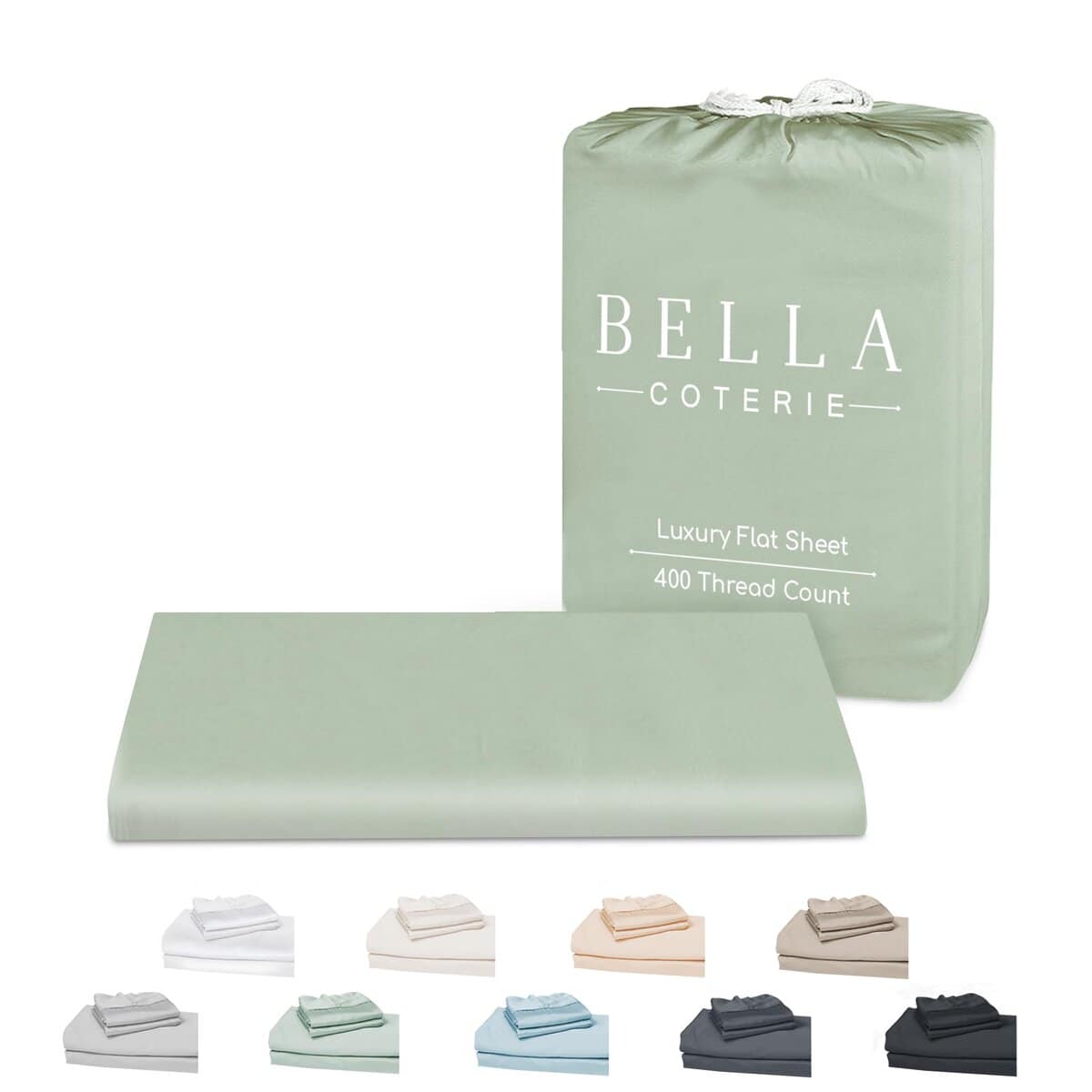 Bella Coterie Luxury Bamboo Queen Size Flat Sheet | 100%
