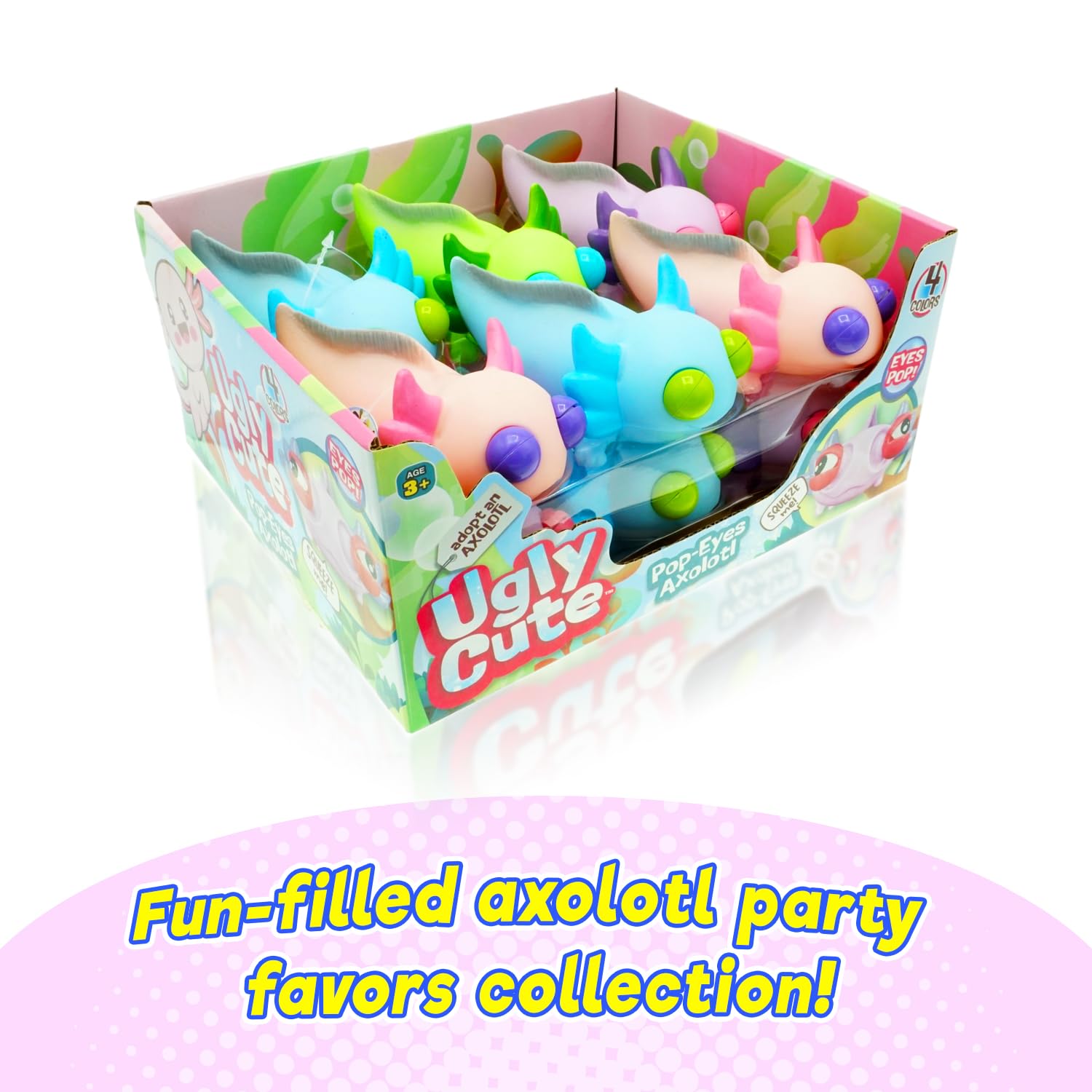 JA-RU Squeezy Pop-Eyes Axolotl Toy (12 Unidades Variadas) - Imagen 5