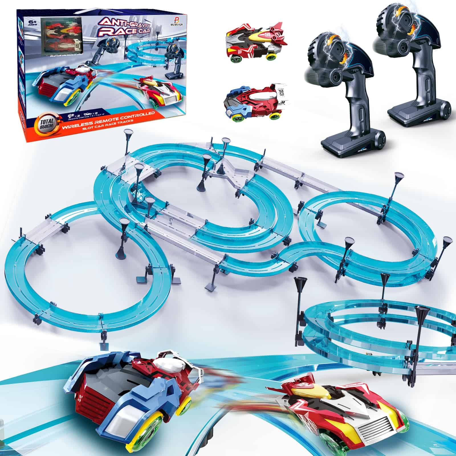 Circuito de Carreras de Autos Slot Eléctrico Control Remoto