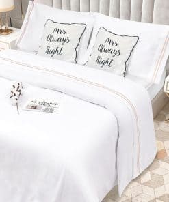 Juego de Sábanas Bedlovesoft - Bordados - Lujo de Hotel