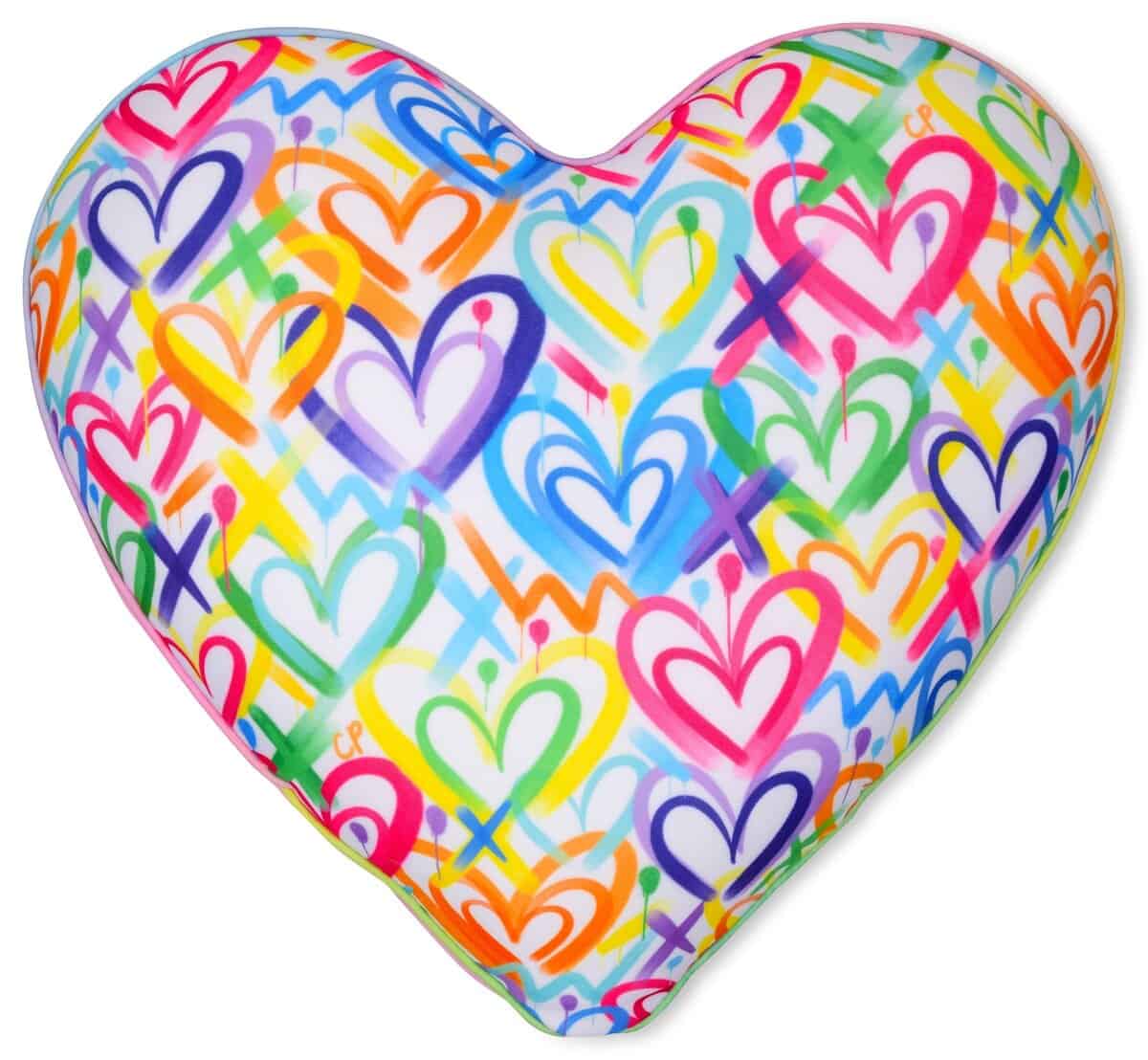 Almohada de Microperlas en Forma de Corazón con Diseño de