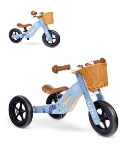 Triciclo de Madera 2 en 1 para Niños KRIDDO con Diseño y