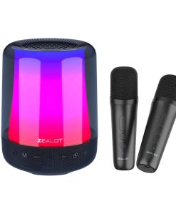 Máquina de Karaoke con 2 Micrófonos Inalámbricos, Altavoz