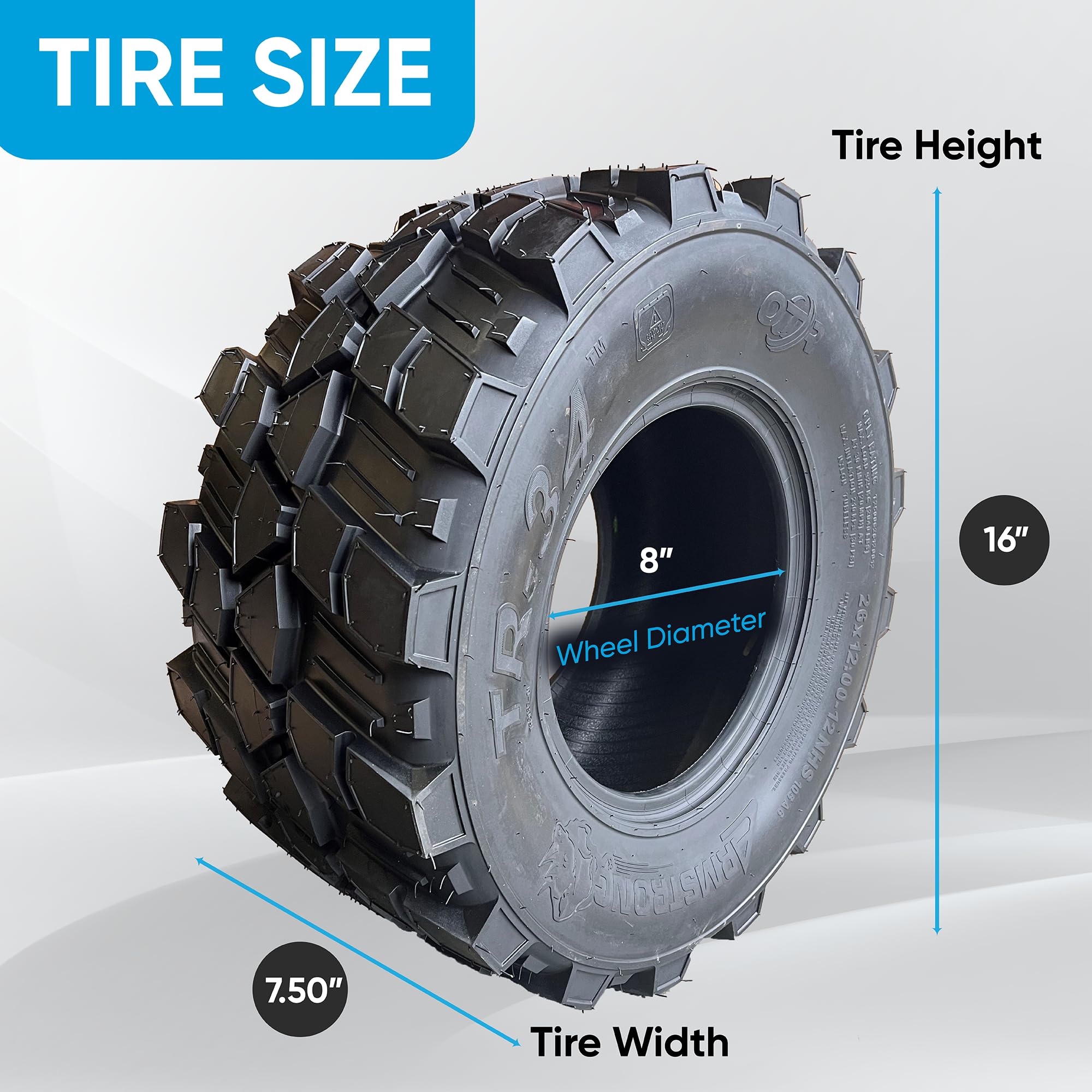 Llanta para Tractor de Césped OTR TR-34 (16x7.50-8) - Imagen 4