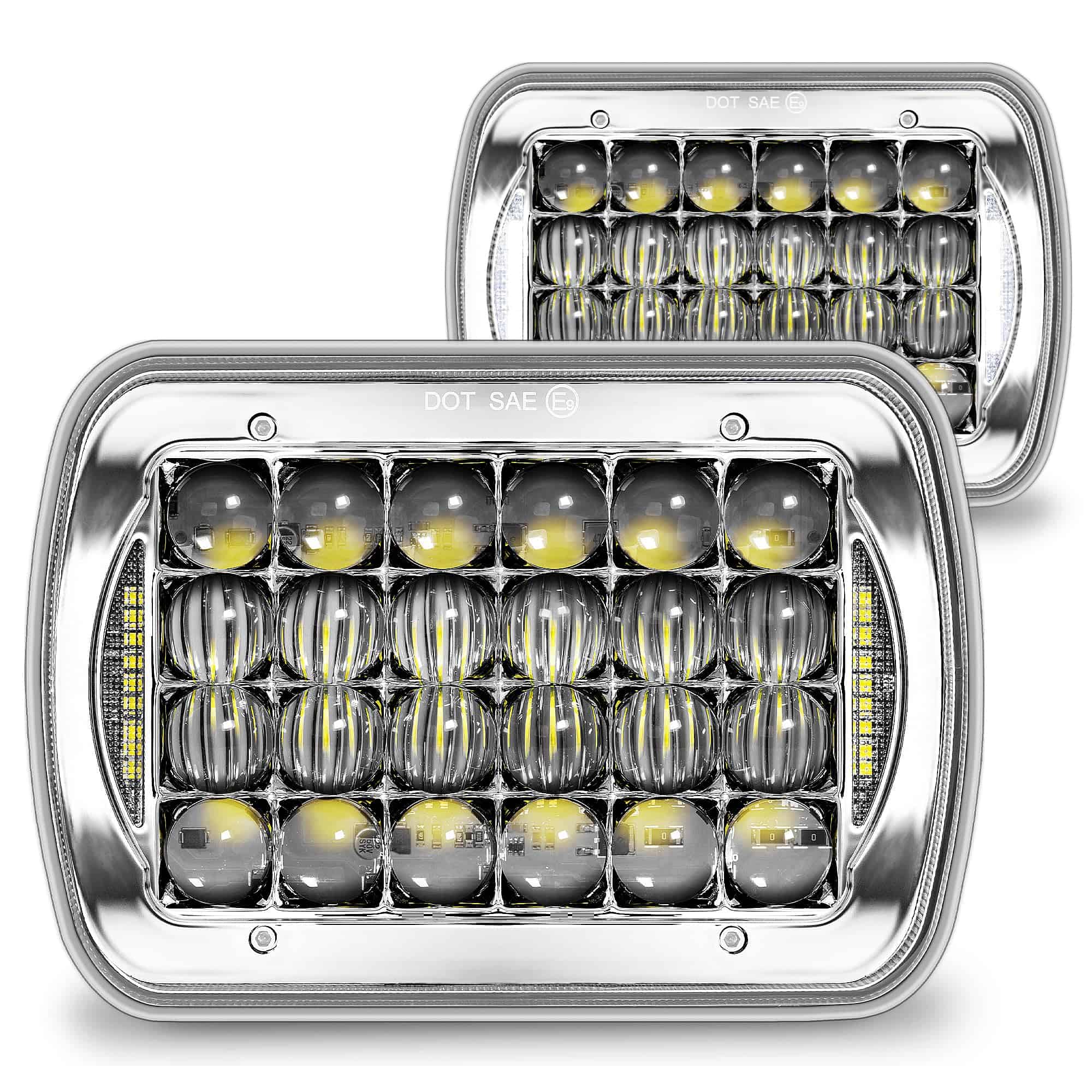 Faros LED TRUE MODS 7x6 5x7 para Jeep Wrangler -Cromo