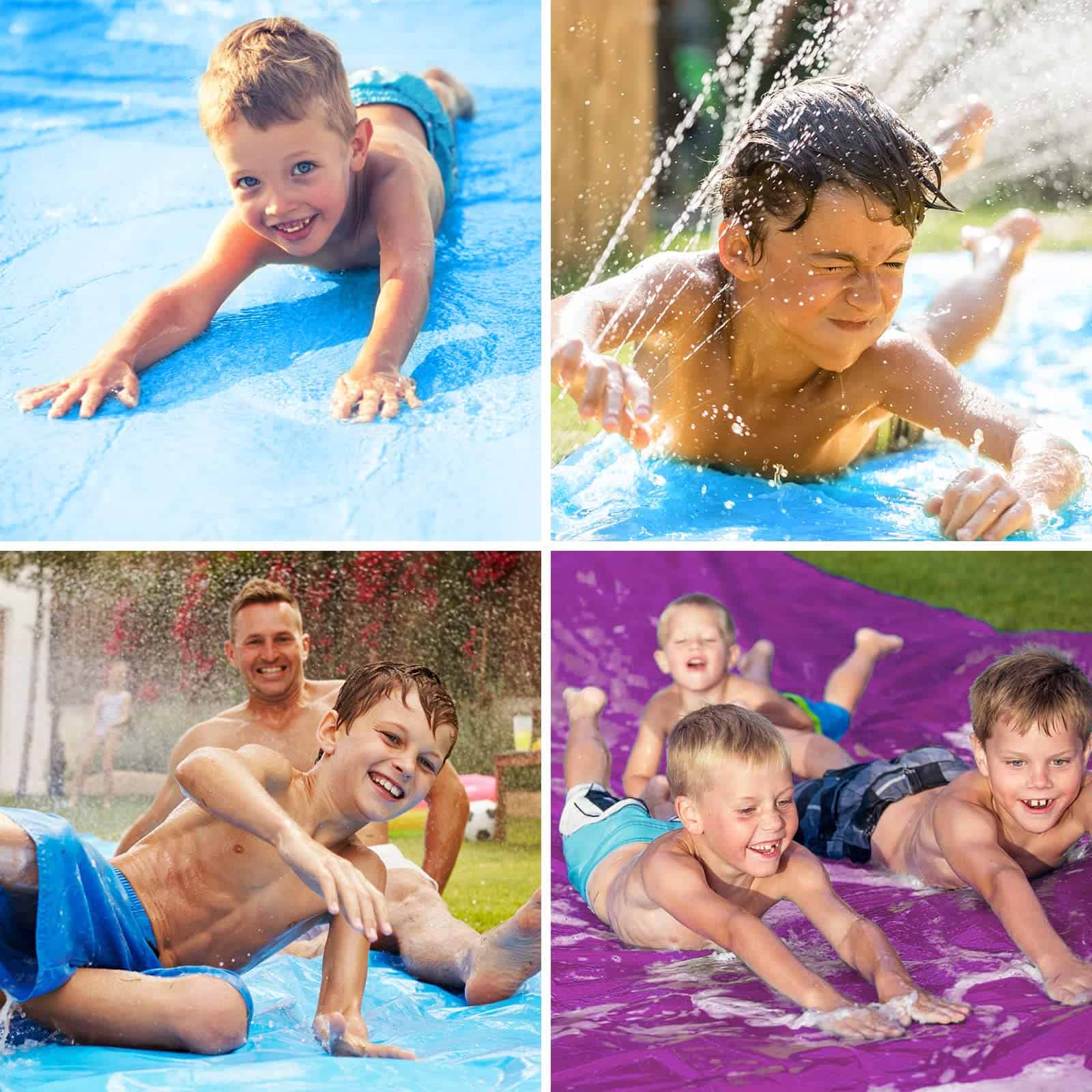 VEEST 33 FT Tobogán de Agua Extra Largo -Azul y Morado - Imagen 6