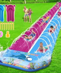 VEEST 33 FT Tobogán de Agua Extra Largo -Azul y Morado