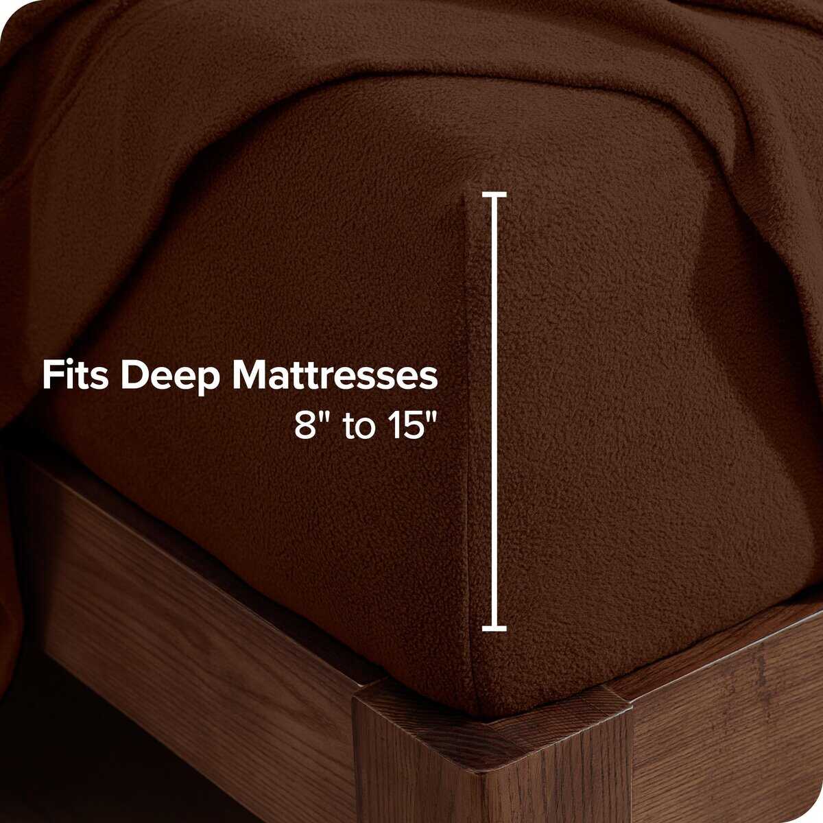 Juego de sábanas de franela súper suave Bare -Cocoa - Imagen 6