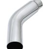 Codo de escape cromado, 5" * 23", 4"ID, 45 grados