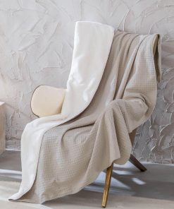 Manta Reversible de Waffle y Piel Sintética de Meadow Park