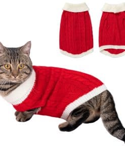 Suéter para Perro Ropa de Navidad Tejido de Punto Cuello de