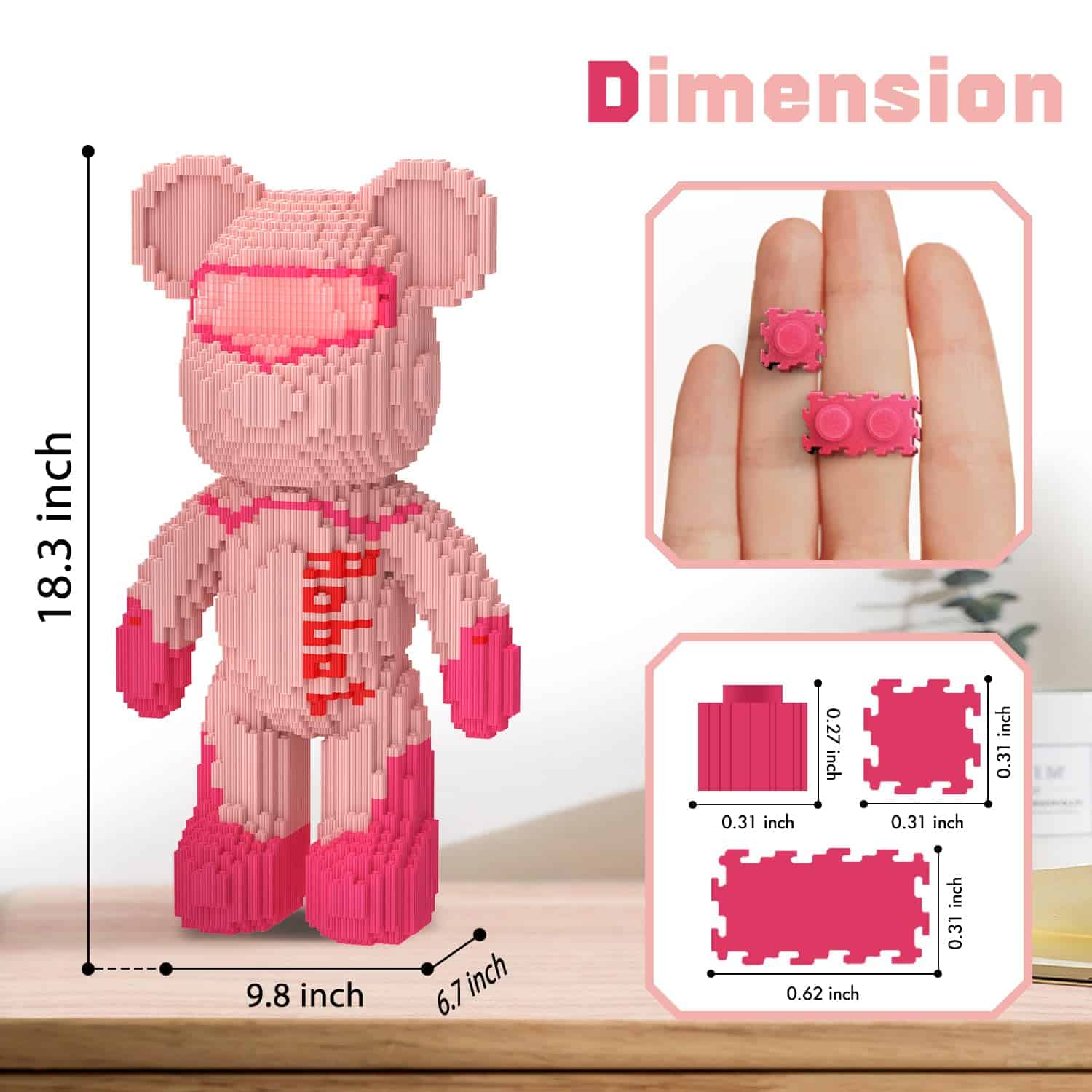 Conjunto de Bloques de Construcción de Oso MEIGESI - Imagen 3