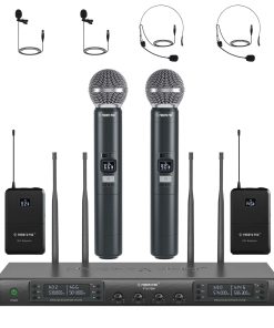 Sistema de Micrófono Inalámbrico Phenyx Pro Quad con 4x40