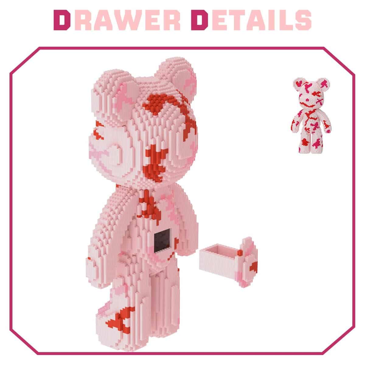 MEIGESI Bear Building Blocks (8000PCS) | 900% Bear Display - Imagen 4