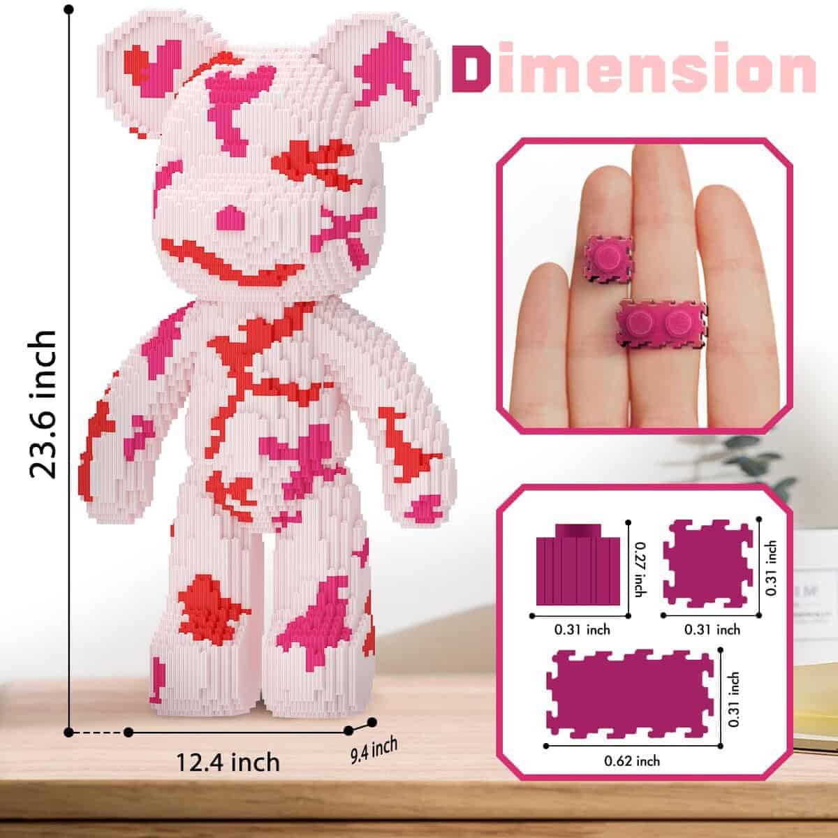 MEIGESI Bear Building Blocks (8000PCS) | 900% Bear Display - Imagen 3