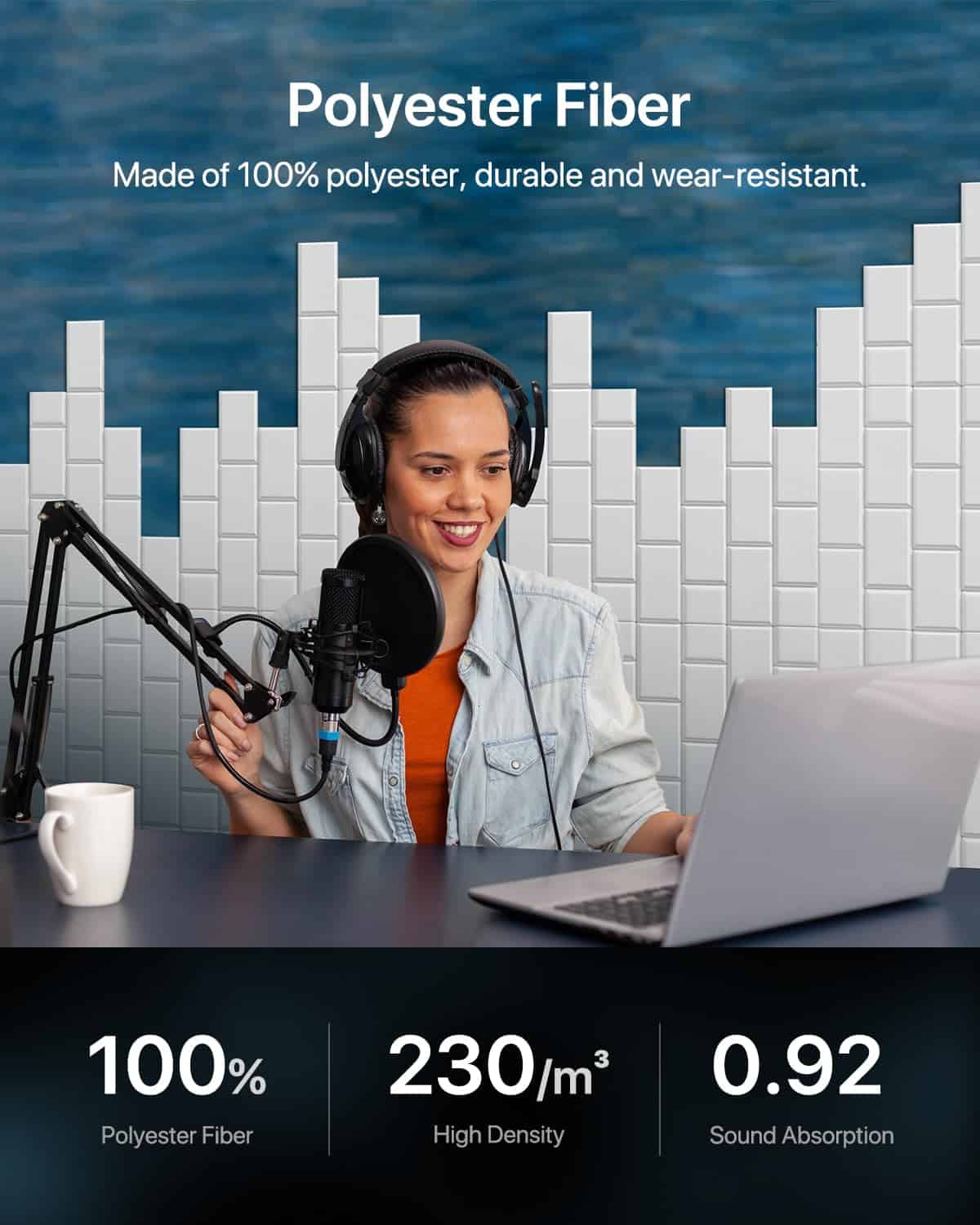 Paneles de Pared Insonorizantes 18 Pack Paneles de Espuma - Imagen 5