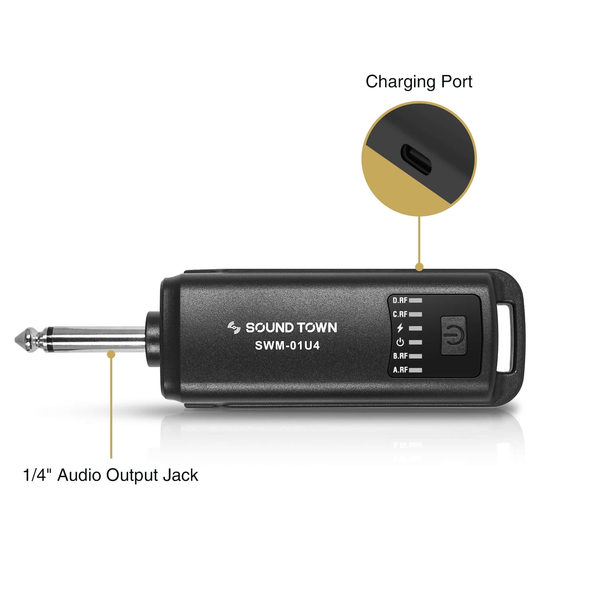 Sistema de Micrófono Inalámbrico Recargable Sound Town - Imagen 4
