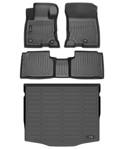 Juego de tapetes y protector de carga -Negro