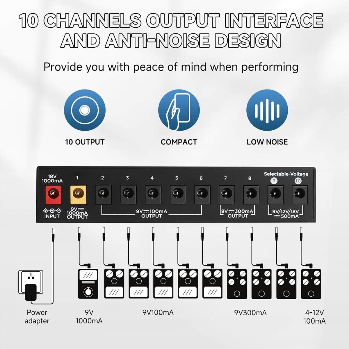 Tablero de Pedales de Efectos Ghost Fire Aleación de - Imagen 5