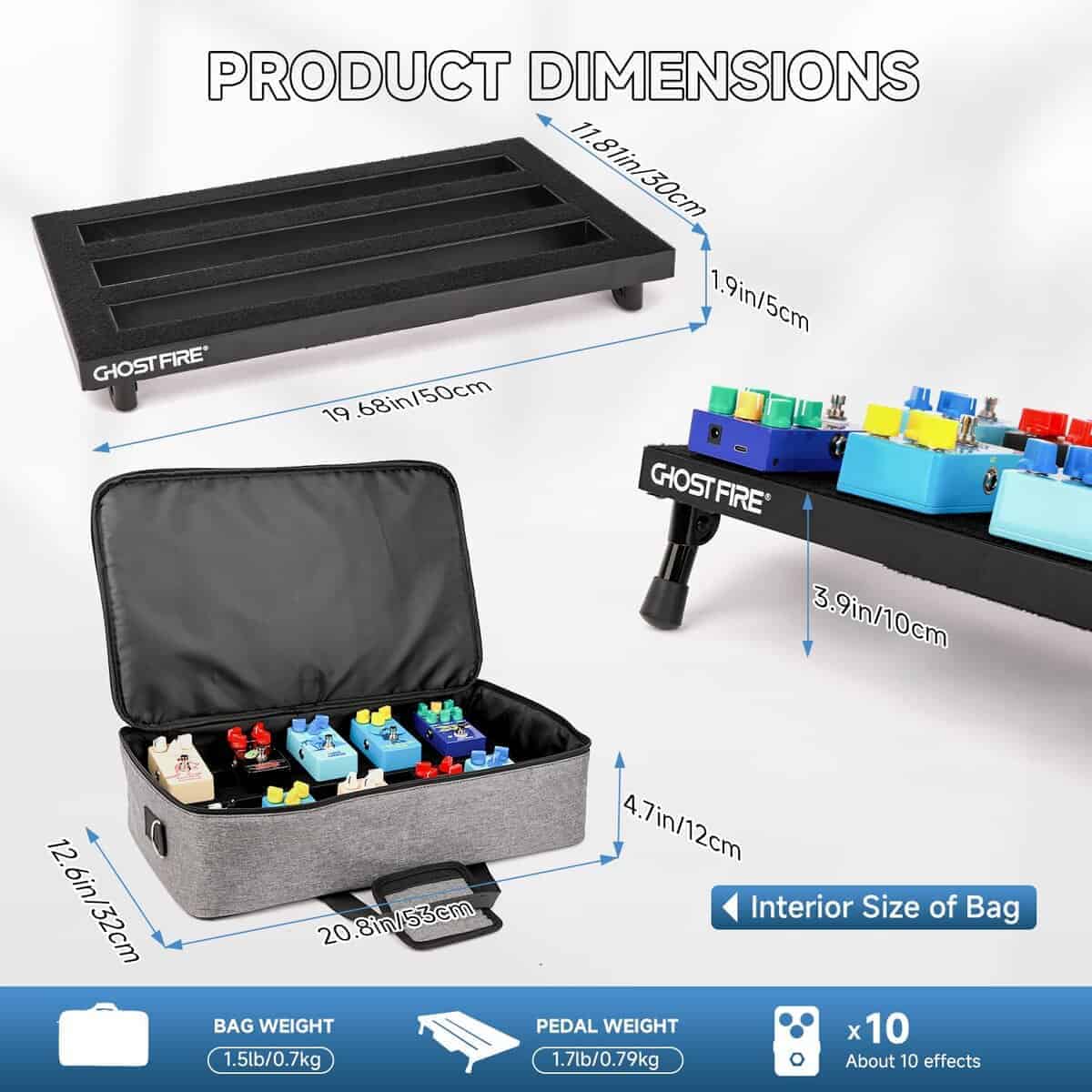 Tablero de Pedales de Efectos Ghost Fire Aleación de - Imagen 4