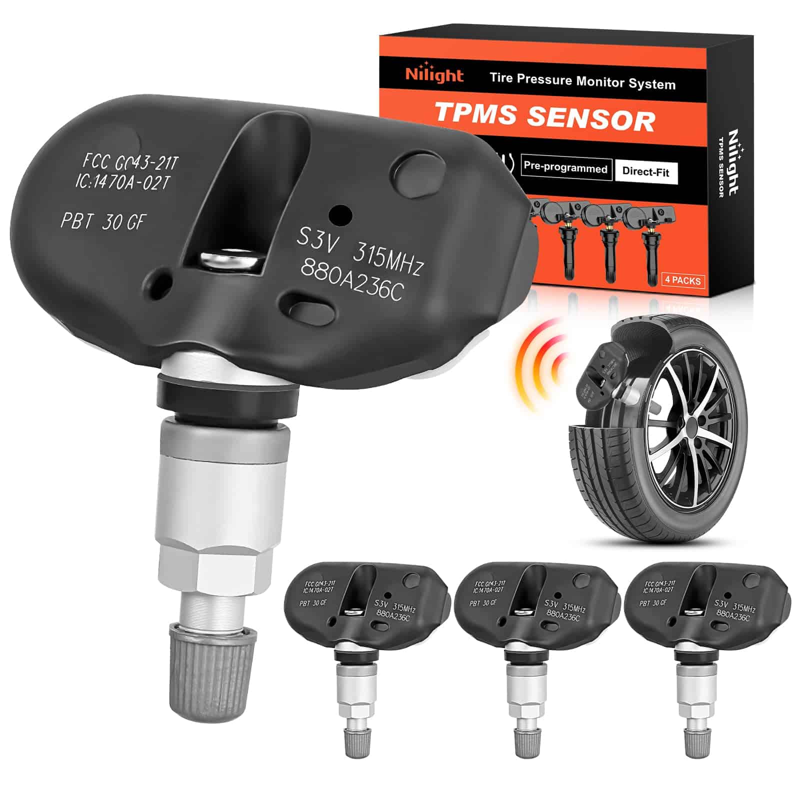 Sensor de TPMS Nilight Compatible con Honda Acura MDX TL RL