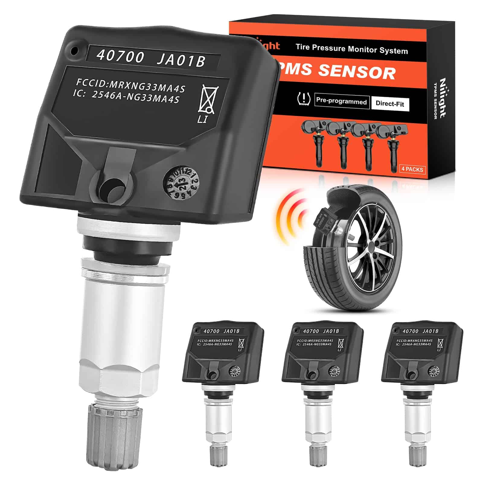 Sensor de presión de neumáticos Nilight compatible con