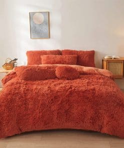Juego de funda de edredón FOPPA Burnt Orange Fluffy