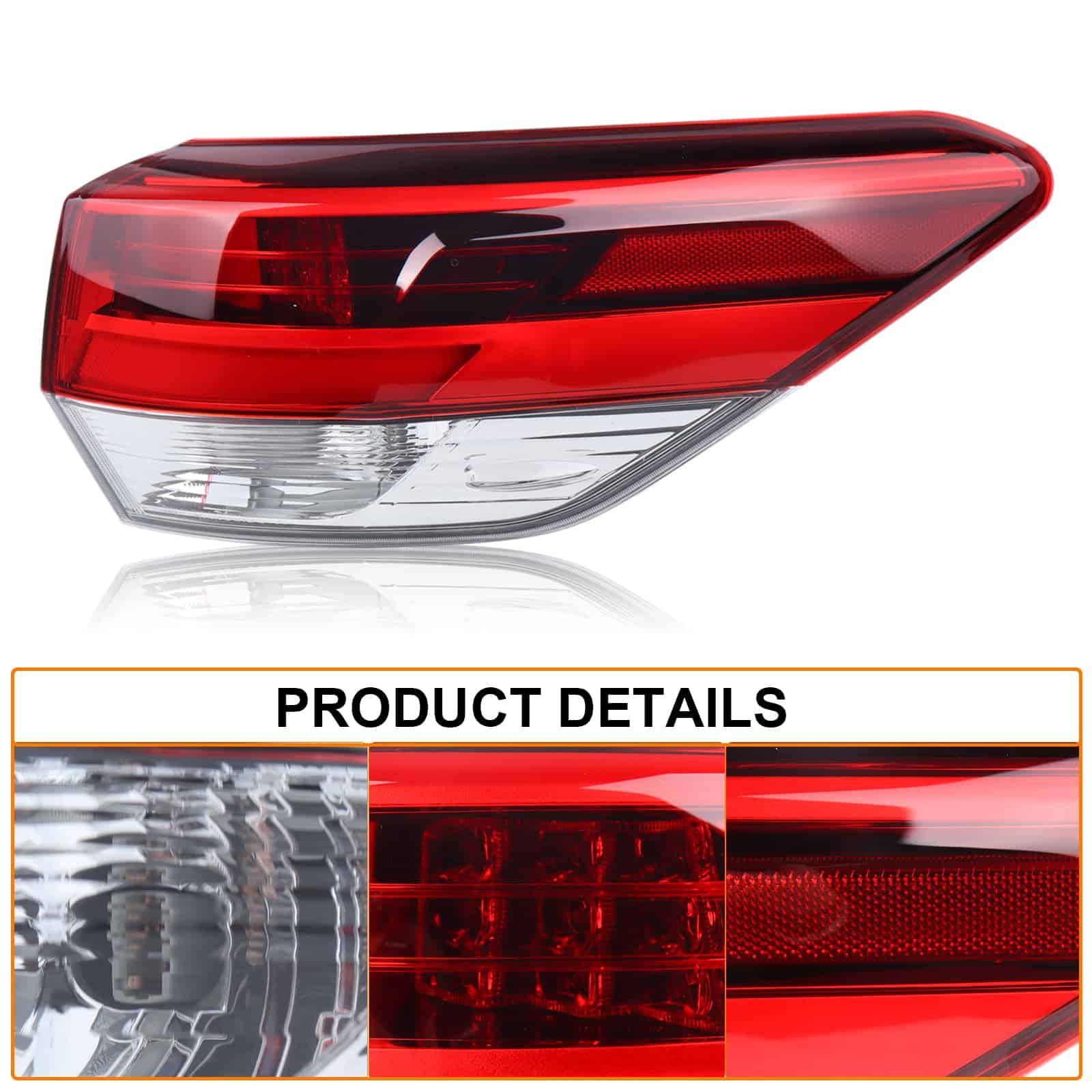 FEIDKS Luz trasera derecha Conjunto de lámpara trasera - Imagen 3