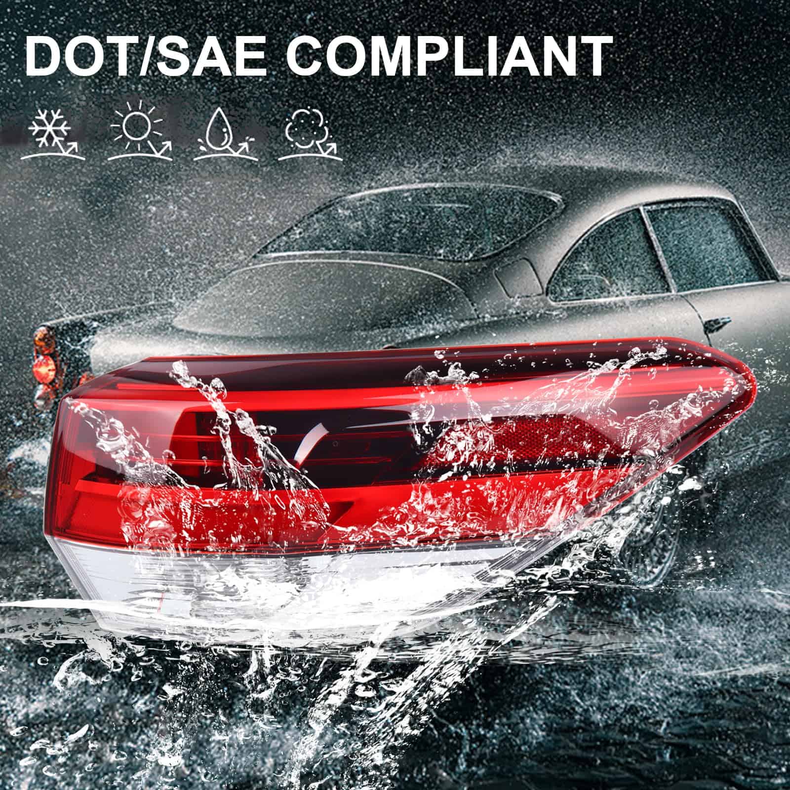 FEIDKS Luz trasera derecha Conjunto de lámpara trasera - Imagen 4