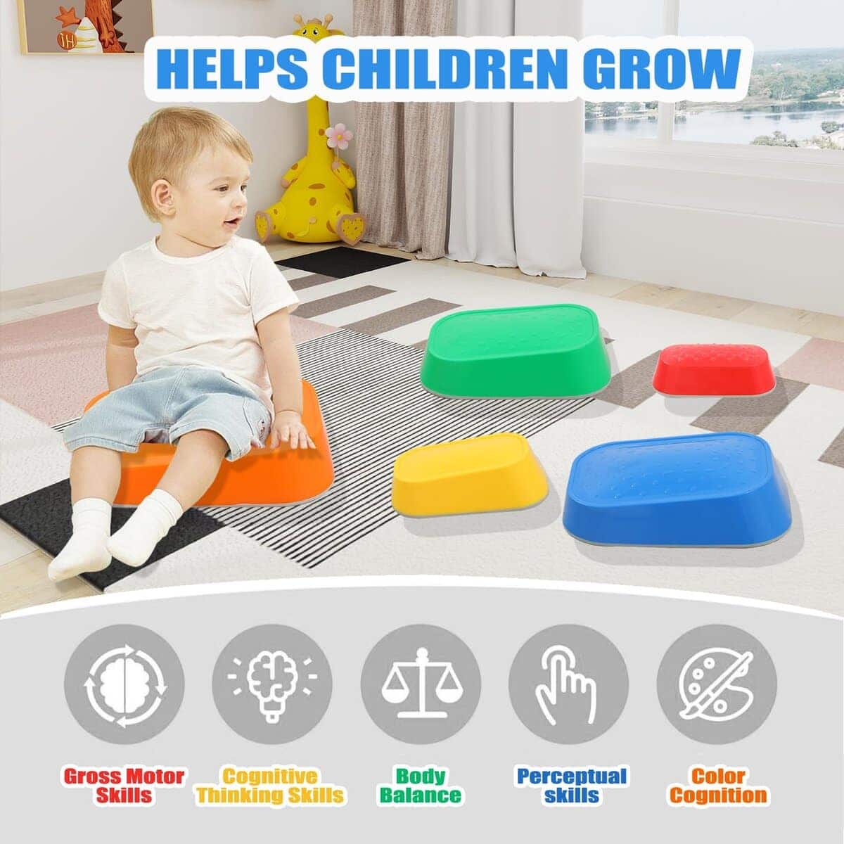 Piedras de Equilibrio Luanka para Niños, Set de 5 Piezas de - Imagen 8