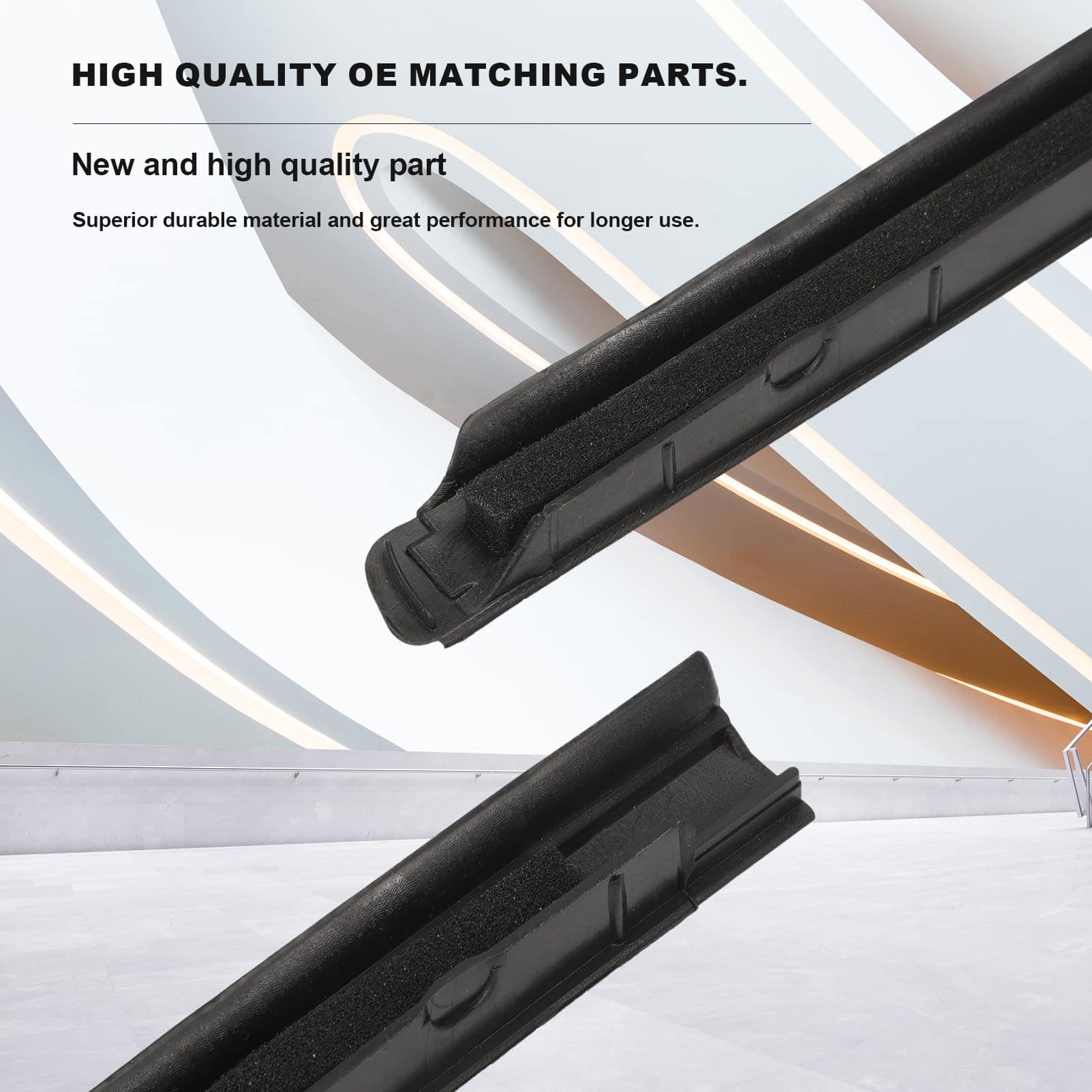 Paquete de 2 Molduras de parabrisas delanteros derecho e - Imagen 5