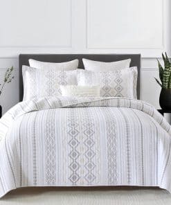 Colcha Boho King FineStichery, 100% Algodón Tamaño King,