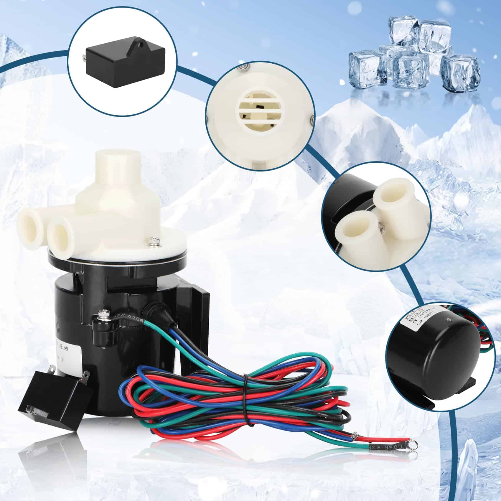 PA0613 Conjunto de motor de bomba de agua con mejor - Imagen 7