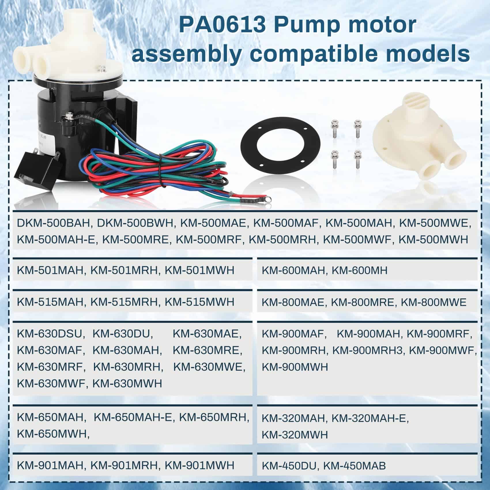 PA0613 Conjunto de motor de bomba de agua con mejor - Imagen 6