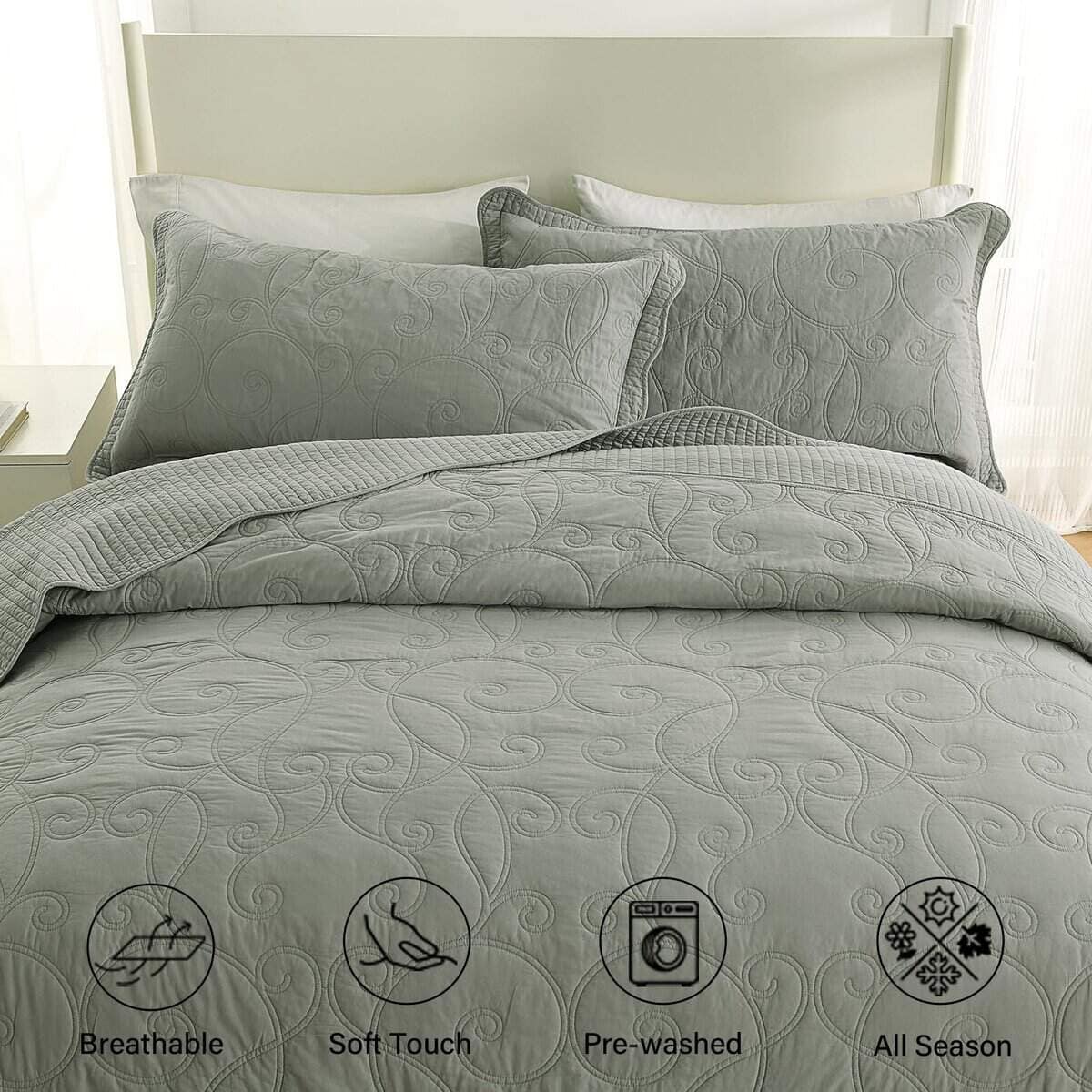 Colcha Queen Size Oversized Finlonte 120"x102" - 100% - Imagen 6