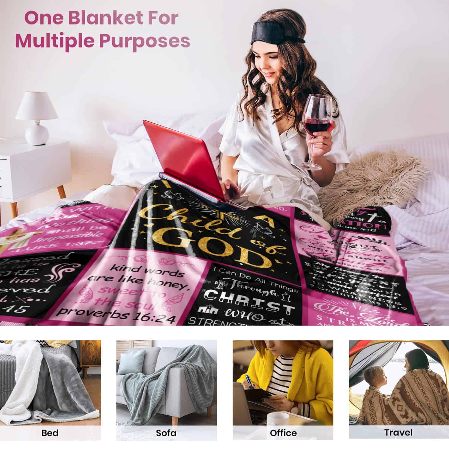 Manta de Regalos Cristianos para Mujeres Mantas Religiosas - Imagen 5