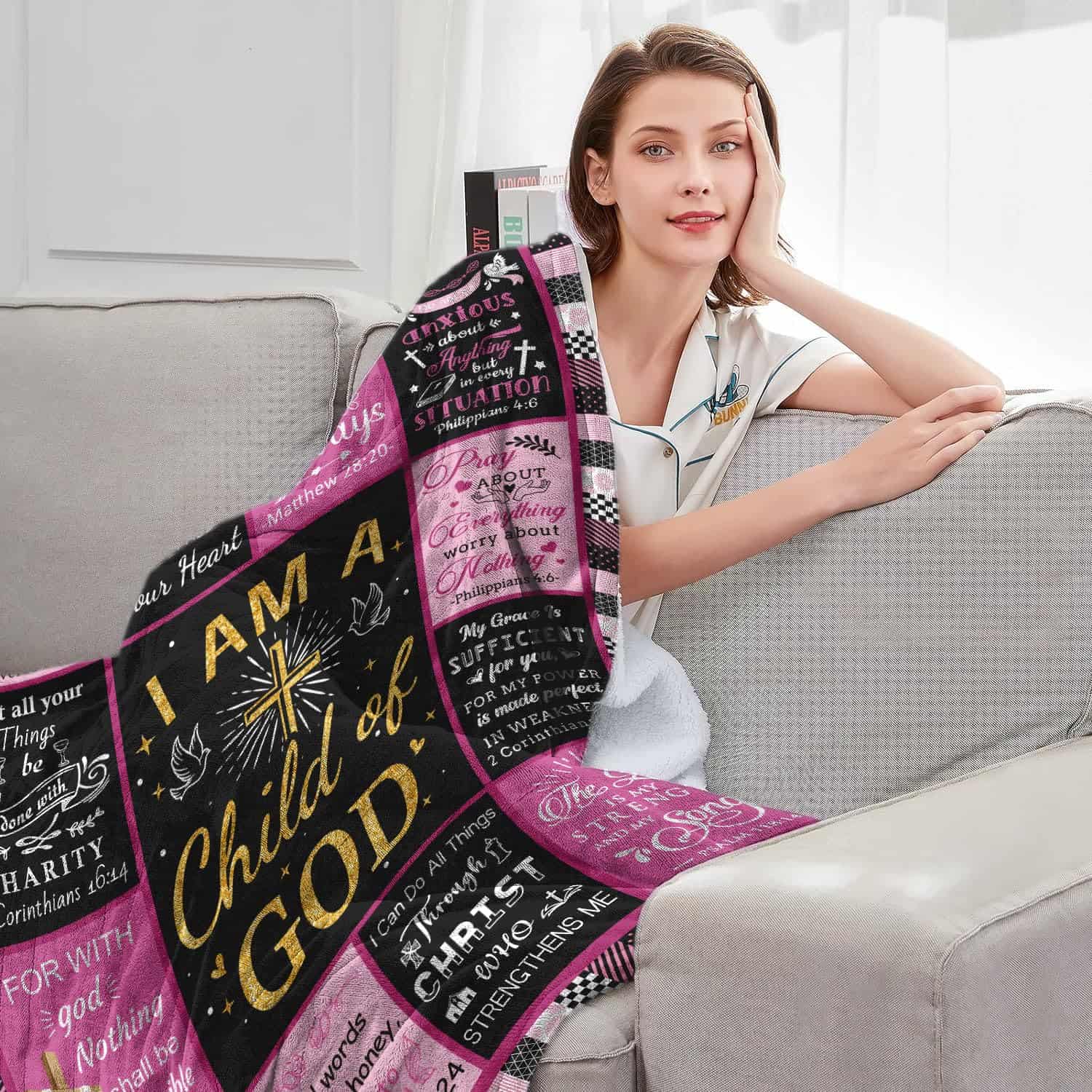 Manta de Regalos Cristianos para Mujeres Mantas Religiosas - Imagen 4