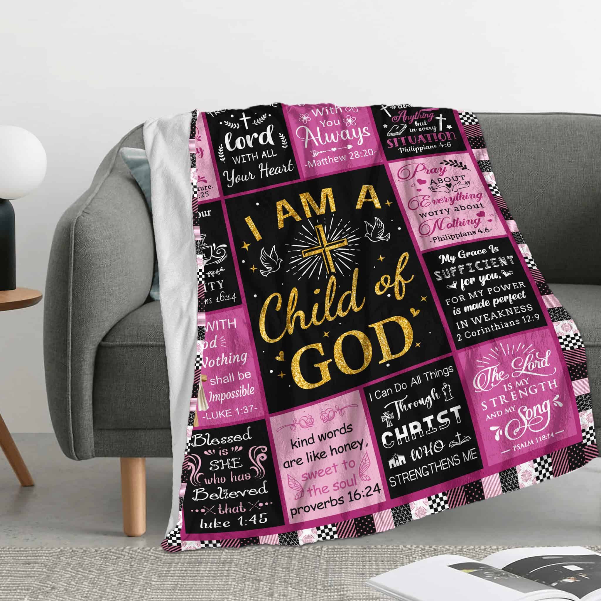 Manta de Regalos Cristianos para Mujeres Mantas Religiosas - Imagen 3