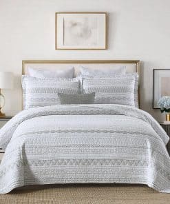 Colcha Boho Queen FineStichery, tamaño Queen, 100% algodón,