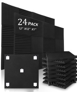 24 Paneles de Espuma Acústica 12 x 12 x 1 Pulgadas, Espuma