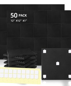 50 Paquete Paneles de Espuma Acústica 12 x 12 x 1 Pulgadas,